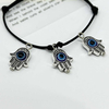 Fiasrel 10/50pcs Alloy Evil Eye Shape Charms Creative Elegant Eye Pattern Hand Shaped Pendants for Jewellery Making Earrings Bracelet Necklace