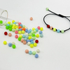 Fiasrel 6-14MM 100pcs Round Spacer Candy Colors Beads Halloween & Christmas Acrylic Jewelry Ball Beads for Making Bracelet Necklace Earring DIY Craft Keychain