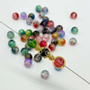 Fiasrel 50/300pcs 8mm Gradient Crackle Beads Ice Glass Beads for DIY Jewelry Making Bracelets Earrings Necklaces Craft Decorations