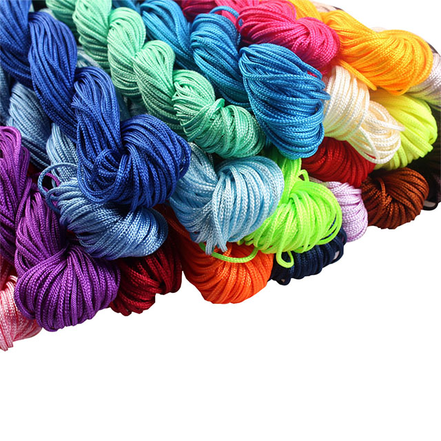Fiasrel 26colors 1mm Chinese Macrame Knotting Cord for Making jewelry bracelets