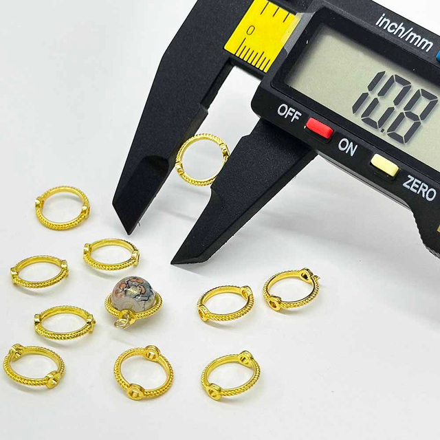 Fiasrel 50/200pcs 8/10mm Silvery Golden Ring Bead Frame Oval Spacer Bead Connectors for DIY Necklace Bracelet Earrings Charms Jewelry Making Supplies