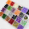 24-Grid Halloween Polymer Clay Resin Beaded Jewelry Kit: Halloween DIY Jewelry Making Kit Supplies with Spacer Beads Charms Accessories