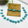 Fiasrel 1 Box 100pcs Artificial Turquoise Turtles Starfish Shape Beads for Making Bracelets Necklaces Earrings Keychains Pendants Accessories