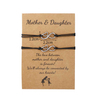 Fiasrel Mother's Day Bracelet Popular 2Pieces/Set Charm Couple Friendship Bracelet Hand-woven 