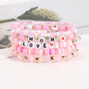 FiasrelMother's Day Bracelets Love Mom Heishi Bracelets Letters Beaded Stretchy Bracelet Boho Jewelry Gifts