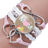 Fiasrel IFashion Multi-layer Braided Leather Bracelet with Gem Jewelry 'Mom Time' for 