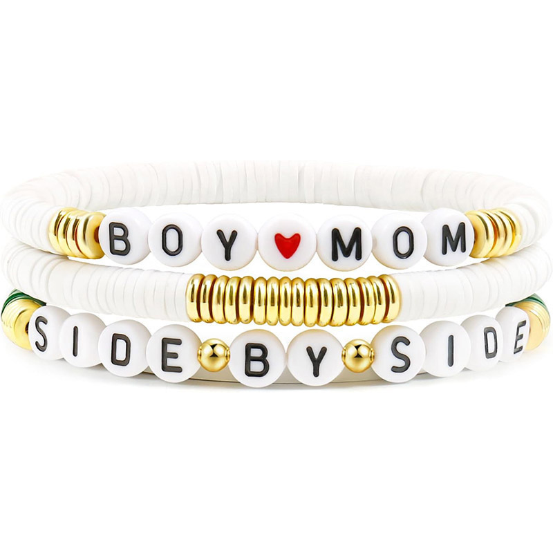 Fiasrel New Personalized Name Bead Bracelet Mama Bracelet Gift for Her
