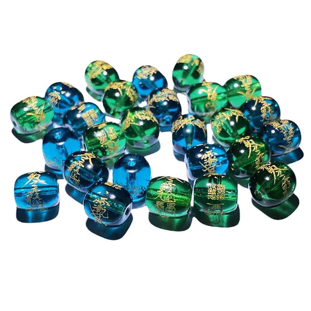 Fiasrel 2025 "Sui Sui Zhu" Engraved Beads | Year of the Snake Accessories | Loose Carved Beads for DIY Bracelets | "Yearly Blessings" Charms