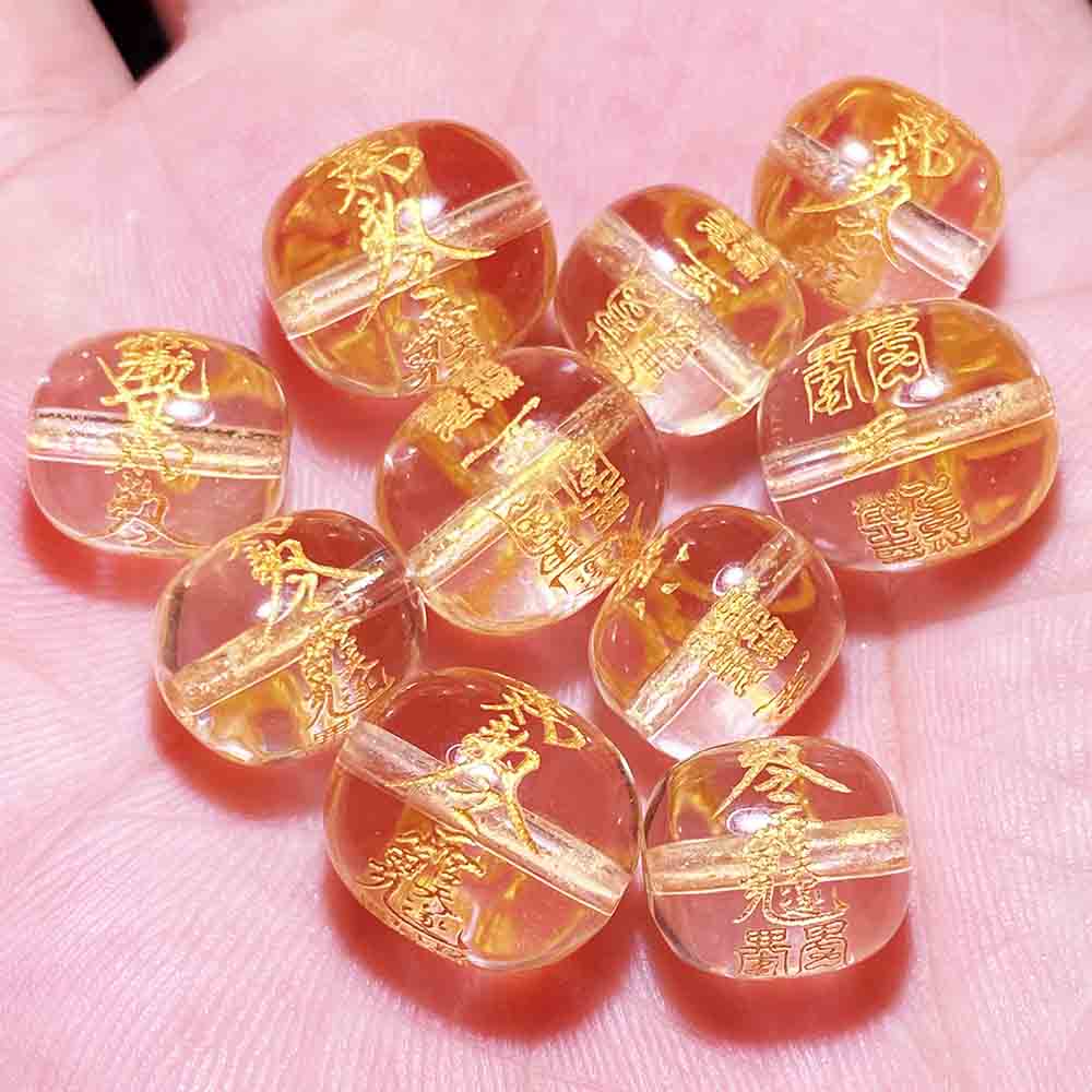 Fiasrel 2025 "Sui Sui Zhu" White Crystal Beads | Year of the Snake Loose Bead Kit | Handmade Bracelet Accessories & Stringing Supplies