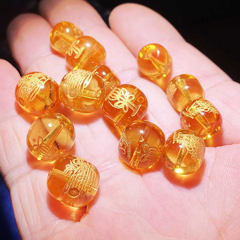 Fiasrel Citrine Wealth Luck Beads** *(or "Citrine Prosperity Beads