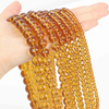 Fiasrel 1bundle Crystal Glass Beads High Quality Transparent Loose Round Amber Beads for Jewelry Making