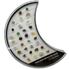 Fiasrel 32-Piece Moon-Shaped Mineral Collection – Natural Crystals, Agates & Gemstones for Geology Education & Christmas Gifting