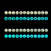 fiasrel 1bundle Glow in the Dark Beads - Luminous Zodiac Gemstone Spacer Beads 