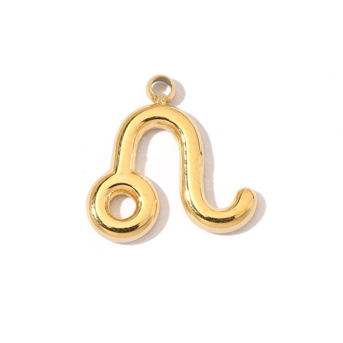 fiasrel 1bundle French Vintage 12 Zodiac 18K Gold-Plated Titanium Steel Pendants - Stainless Steel DIY Earring & Jewelry