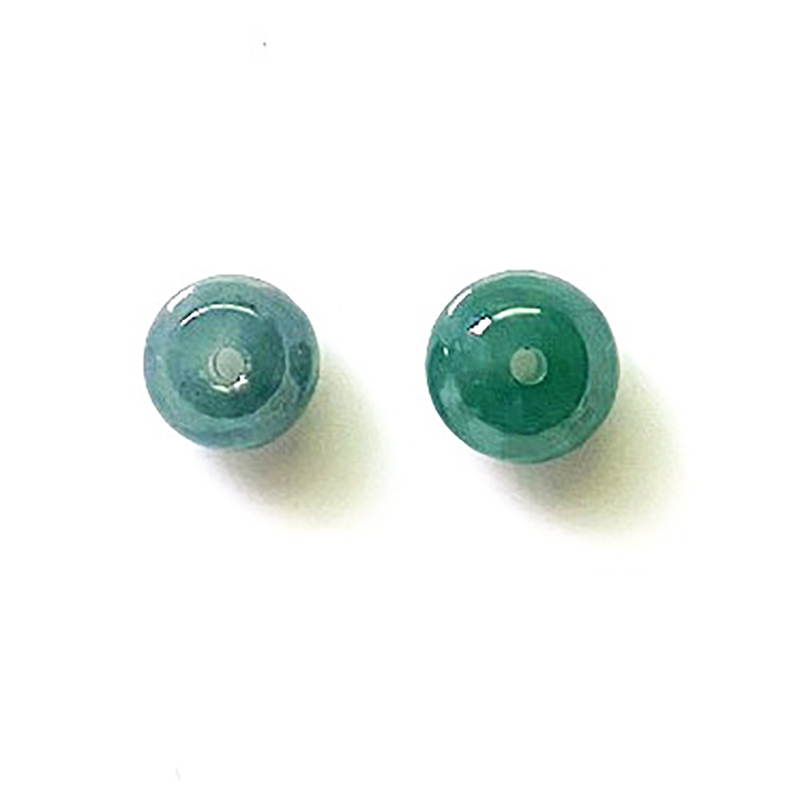 fiasrel Natural Jadeite Abacus Beads – Icy Blue Water Jade Round Beads for DIY Jewelry Making