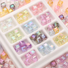 fiasrel 1bundle 8mm Acrylic Glass-Imitating 3D Iridescent Cube Beads - DIY Handcraft Stringing Materials for Bracelet & Necklace 
