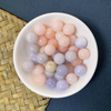 fiasrel 1bundle Pastel Mixed Natural Gemstone Beads Ice Cream Color Loose Round Beads for DIY Jewelry