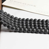 fiasrel 1bundie fiasrel 1bundie Frosted Black Agate Beads with Six-Syllable Great Bright Mantra DIY Handmade Beaded 