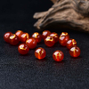 fiasrel Red Agate Gold-Foiled Letter Beads - Loose DIY Bracelet Charms for Souvenir Jewelry