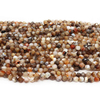 fiasrel 1bundle Natural Stone Striped Agate Loose Beads - 6/8mm Round Straight Hole Beading Strand for Necklace Making