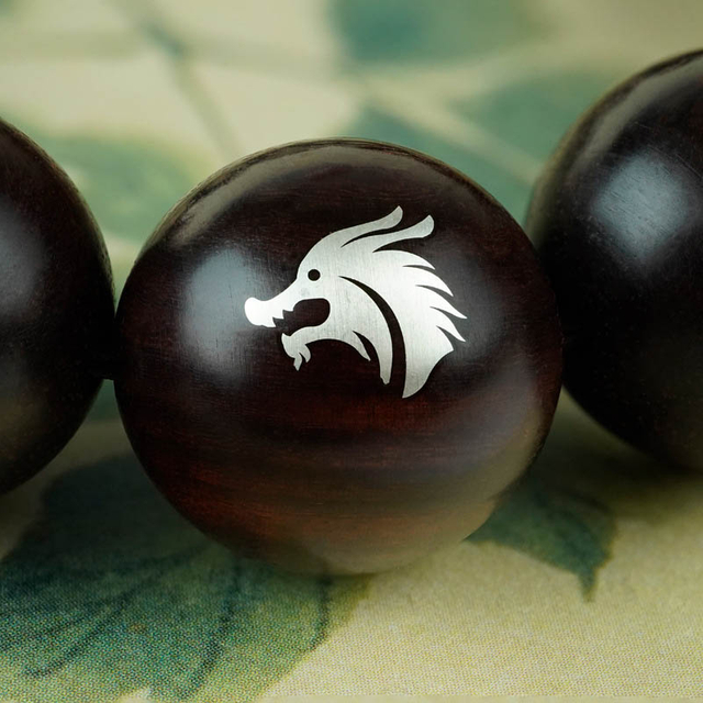 fiasrel 1bundle Black Wood Inlaid Silver Zodiac Animal Beads – Loose Beads for Bracelet Making