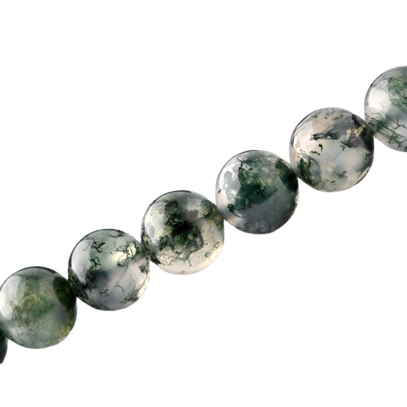 fiasrel Natural Dendritic Agate Beads Ice Chalcedony Crystal Bracelet Kit