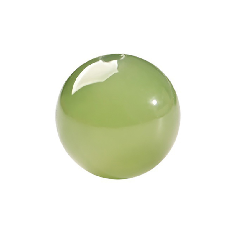 fiasrel 1bundle Natural Hetian Jade Beads, Sunny Water Green Qinghai Nephrite Round Loose Beads, DIY Jewelry Making