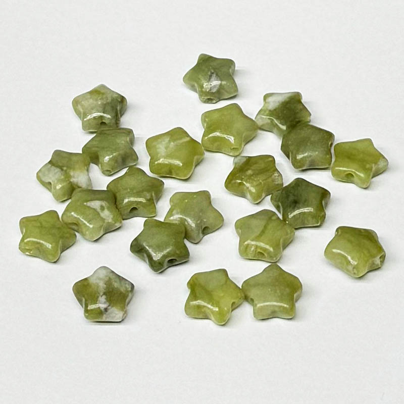 fiasrel 1bundle 10mm Amethyst Star Beads – Aventurine Tiger Eye Star-Shaped Loose Beads for DIY Jewelry Making