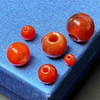 fiasrel 1bundle 6-16mm Large-Hole Red Agate Round Beads Loose Beads for DIY Jewelry, Sweater Chain & Clothing Accessories 2-5mm Hole Diameter Weaving Beads