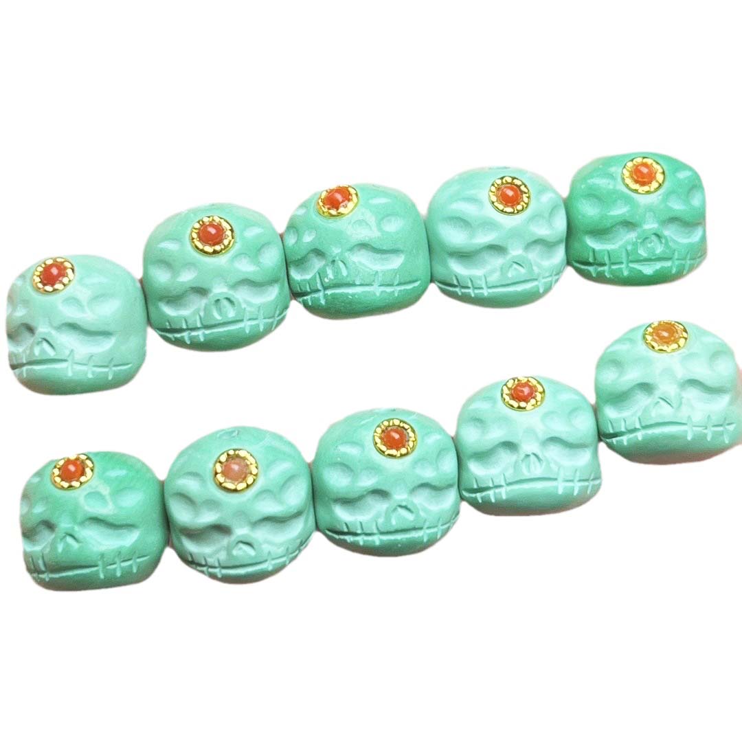 fiasrel 1bundle Mengsong Fine Inlaid 'Adai' Loose Beads – Featuring Auspicious Cloud & Meteorite Design