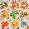 fiasrel 1bundle New 12mm Vintage Oil-Painting Style Cat’s Eye Resin Beads – DIY Round Beads for Bracelets & Phone Charm Accessories