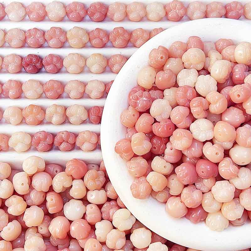 fiasrel 1bundle Cat Paw Bodhi Beads Carved DIY Bodhi Root Accessories for Women's Bracelets Buddhist Prayer & Boho Jewelry