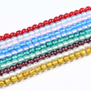 fiasrel 1bundle Colorful Silver-Foil Glass Beads Mixed with Crystal Beads DIY Loose Beads for Handmade Jewelry Making