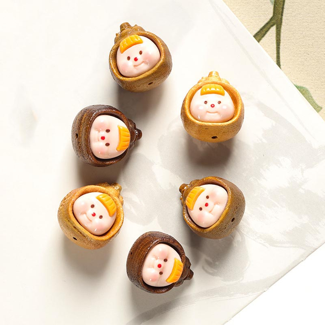 Fiasrel Cute cartoon mangosteen and pomelo ornaments