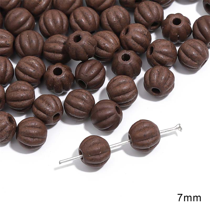 Fiasrel Matte coffee-colored ceramic diy beads
