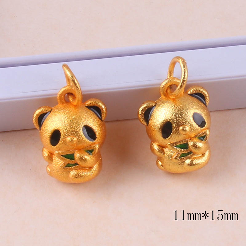 Fiasrel diy Three-dimensional panda Drop Pendant