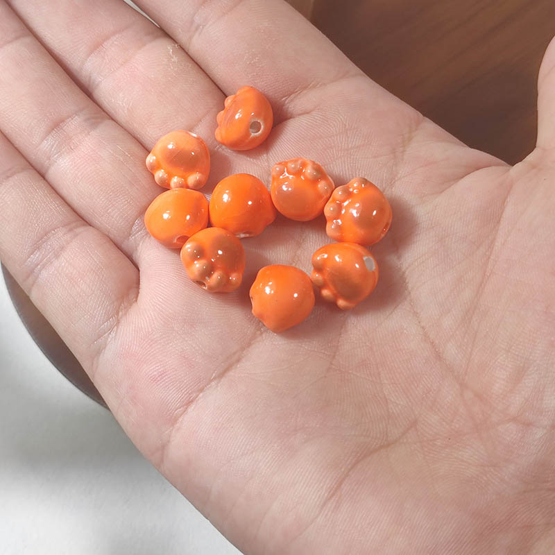 Fiasrel Cute kitten paw and bear paw ceramic beads