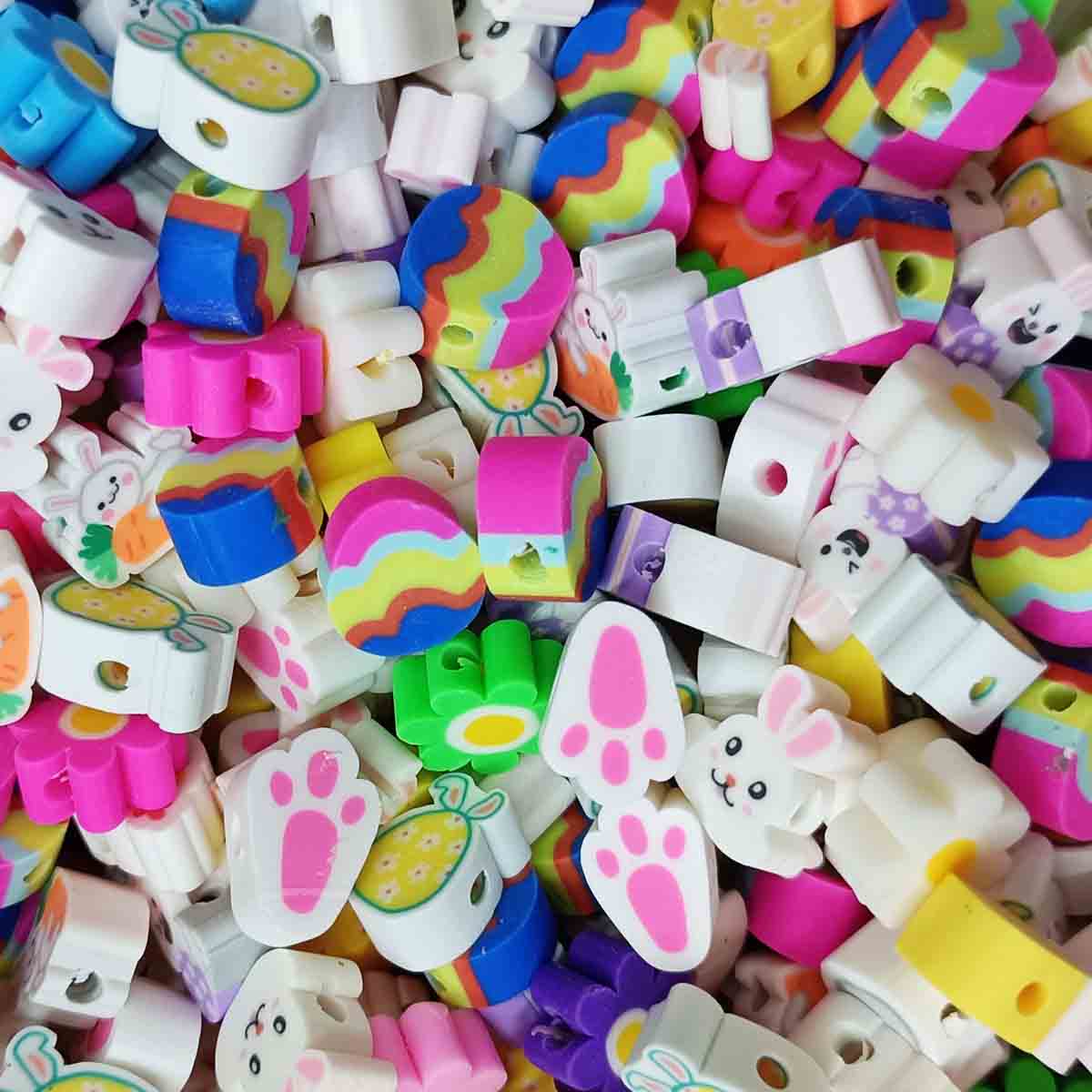 Fiasrel 380g Easter egg soft clay beads