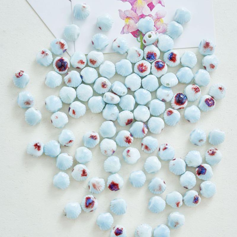 Fiasrel Multicolored shell ceramic beads