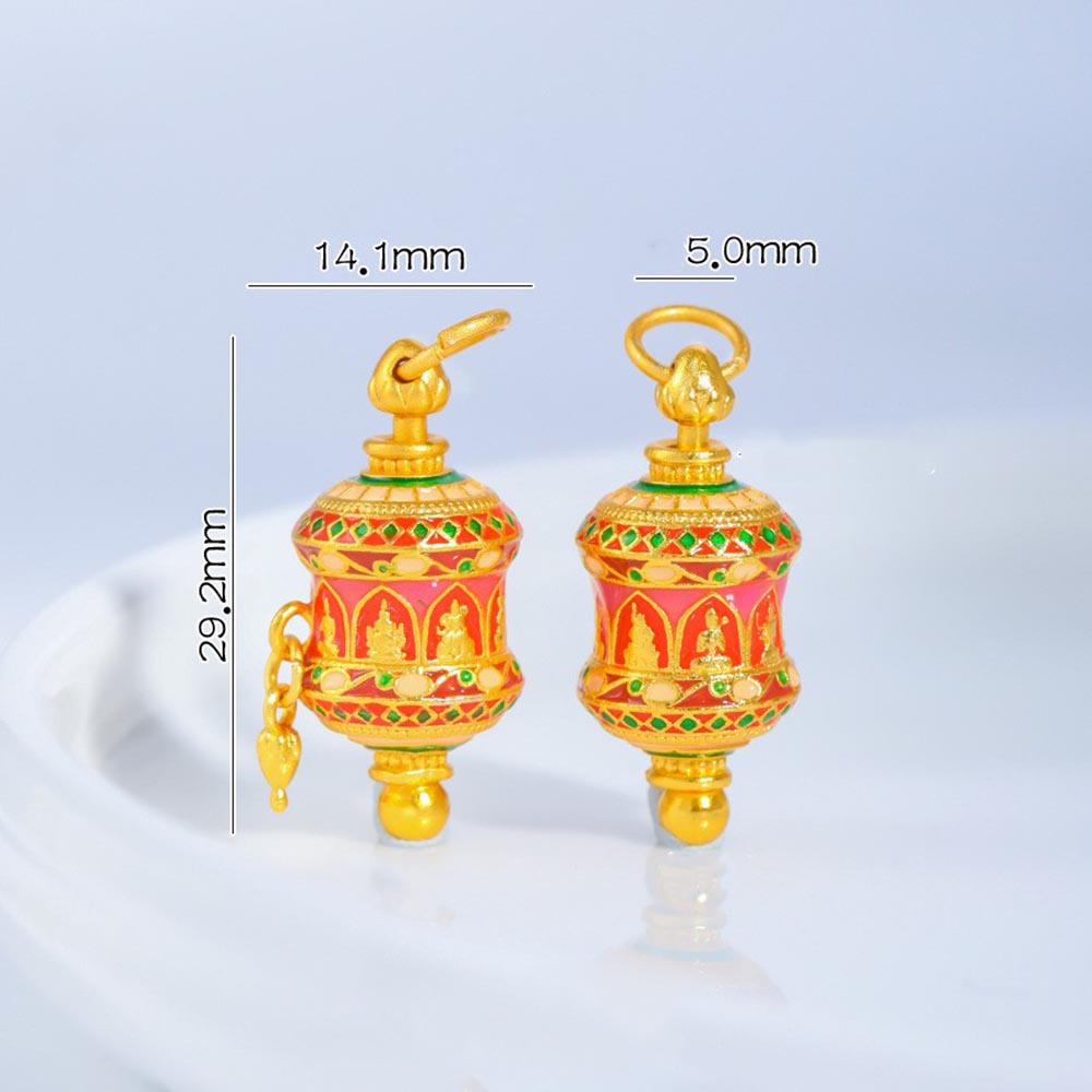Fiasrel DIY Prayer wheel Drop Pendant