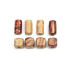 Fiasrel Printed cylindrical and square wooden beads
