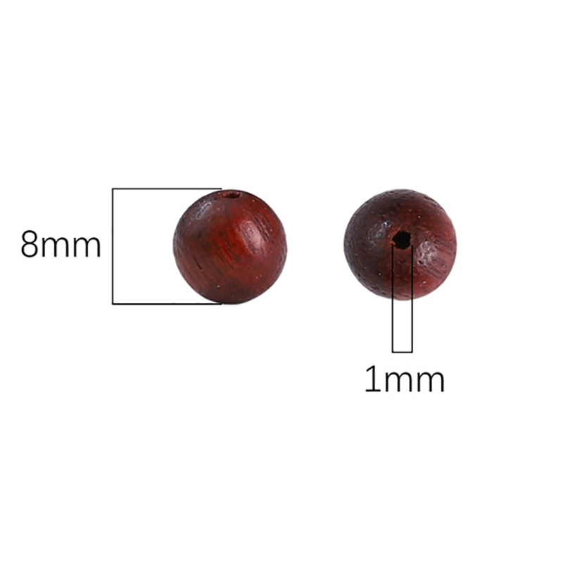 Fiasrel Natural wood bead round bead diy jewelry