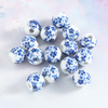 Fiasrel Ocean-style blue and white ceramic beads