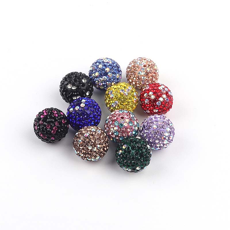 Fiasrel 16mm Drill ball clay DIY Shamballa Beads