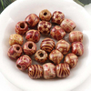 Fiasrel Mixed-style patterned wood beads