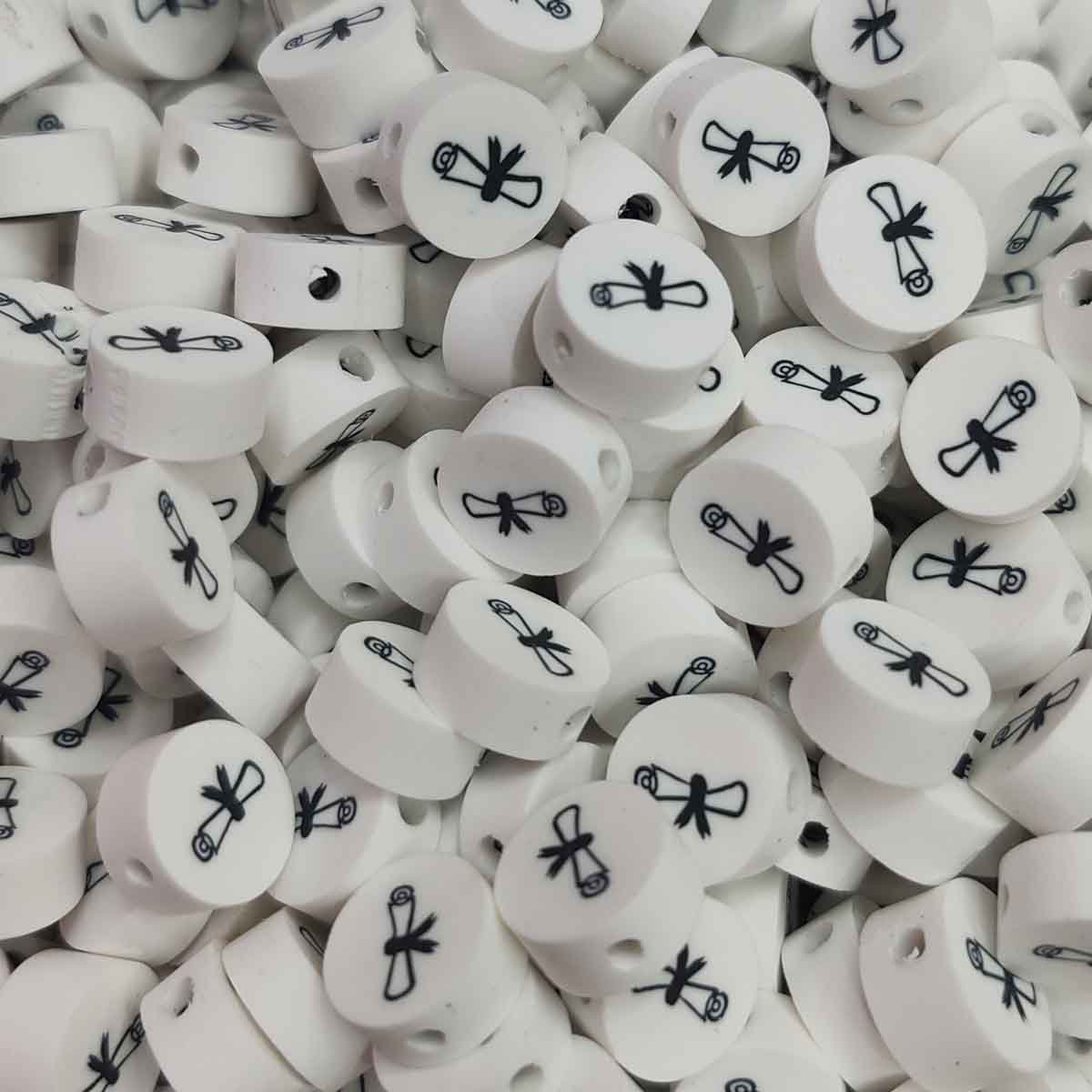 Fiasrel 380g Doctoral cap soft clay beads for graduation season