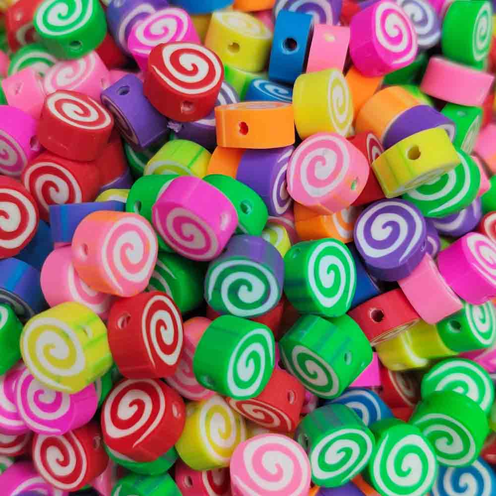 Fiasrel 1000pcs Cartoon animal pottery spacers