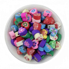 Fiasrel 10mm diy soft clay beads with mixed-color small flowers