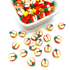 Fiasrel 100pcs Mixed-color fruit soft ceramic spacer beads