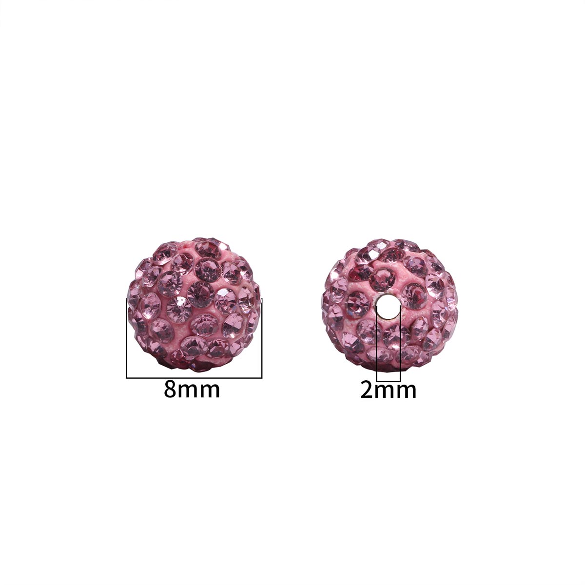 Fiasrel 20pcs Three rows of drills made of clay DIY Shamballa Beads